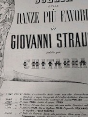 2 Polka Giovanni Strauss Sheet Music Classical Guitar Rare Vtg Italy Antique