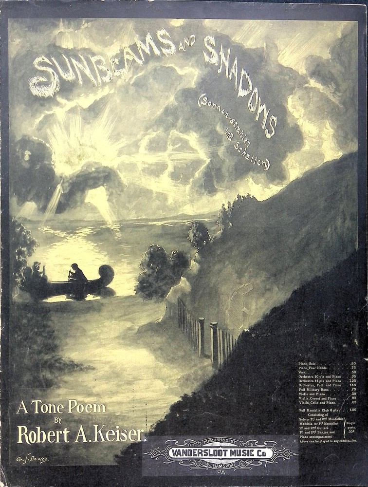 Sunbeams And Shadows Sheet Music Advanced Piano Solo Robert Keiser 1901