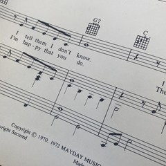 Vintage Mayday And I Love You So Piano Vocal Guitar Perry Como Sheet Music 1972