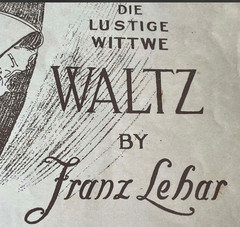 Merry Widow Franz Lehar Die Lustige Wittwe #6 Antique Piano Sheet Music
