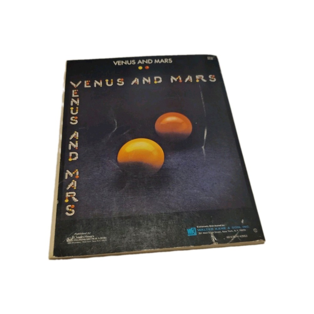 Venus and Mars Wings Easy Rock Piano/Vocal/Guitar Songbook 1975 incl. Listen