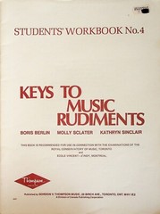 Keys To Music Rudiments Students Workbook #4 Piano Sheet Music Song Book