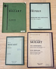 Kalmus Vocal Scores with Latin Text, W. A. Mozart, Requiem, Te Deum, Lot of 4