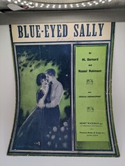 BLUE-EYED SALLY 1920s Vintage Sheet Music Bernard, Robinson UKULELE Antique 1924
