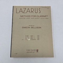Vintage LAZARUS Method for Clarinet – 330 COMPLETE – by Simeon Bellison