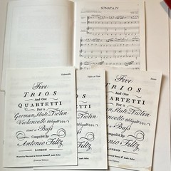 Trio Sheet Music Violin Cello Piano Continuo Filtz Classical Chamber Music