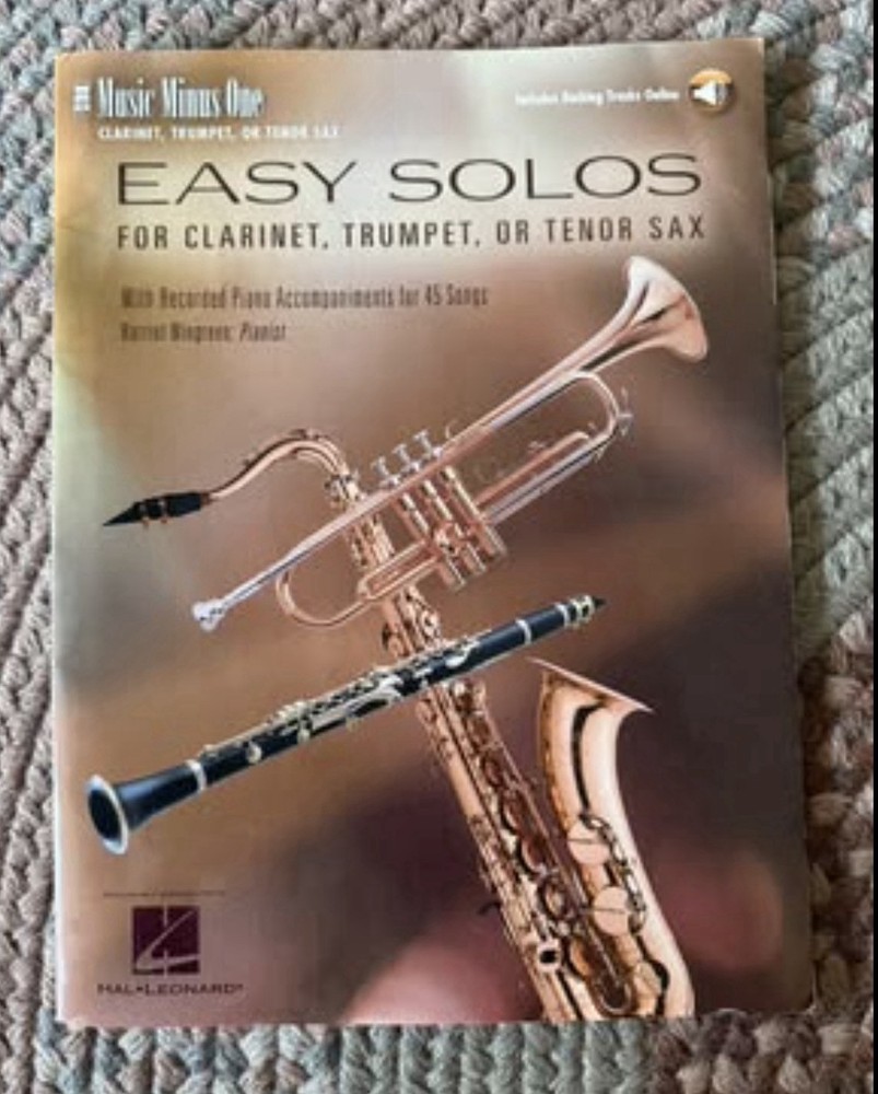 Easy Solos for Clarinet Trumpet Or Tenor Sax Music Book