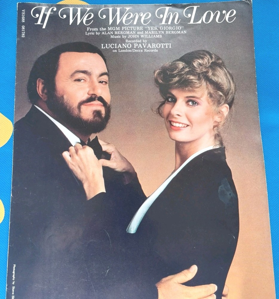 vtg Sheet Music piano guitar If We Were in Love « Yes Giorgio » Pavarotti 5 pgs