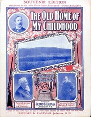 The Old Home Of My Childhood Sheet Music Chester Jordon Governor NH 1901 Eastman