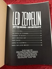 Led Zeppelin Songbook Off The Record (4th Album) Tabulature Bass Guitar Drum New