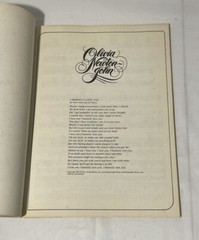 OLIVIA NEWTON-JOHN Music SONG Book 80 PAGES PHOTOS Piano Vocal Chords VTG~NICE!