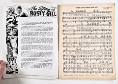 1941 RUSTY GILL Cowboy Songs & Mountain Ballads DELUXE SONG BOOK w/PHOTO PAGES