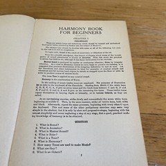 1916 Harmony Book For Beginners – 144 Pages – Antique Book Preston Ware Orem