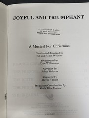 Joyful and Triumphant a Musical for Christmas Easy Voicing 1989 Wolaver Sparrow