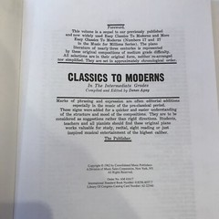 Music for Millions Ser.: Intermediate Grades : Classics to Moderns 115 Pieces