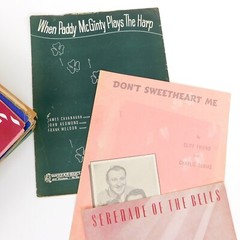 Vintage Sheet Music Lot 6 lbs. 1940&rsquo;s Wall Art Decor Amazing Graphics Framable