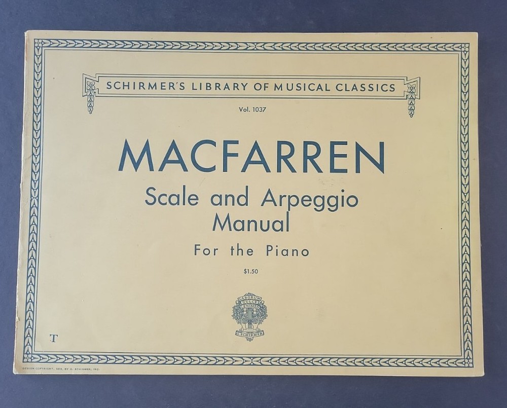 1939 Vintage WALTER MACFARREN – Scale & Arpeggio Manual For The Piano – Rare