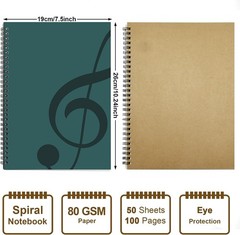 Blank Sheet Music Composition Manuscript Staff Paper Art Music Notebook Black…