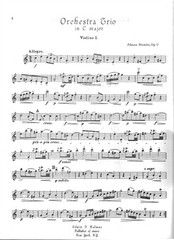 Johann Stamitz Orchestra trio in C major for 2 violins and cello Op. No. 1