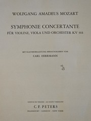 Mozart Symphonie Concertante KV 364 Edition Peters No 2206 Violin,Viola, Klavier