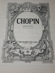 CHOPIN POLONAISEN Piano Album ZEN-ON Piano Library Score Sheet Music Book Japan