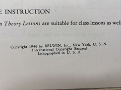 Vtg Sheet Music Book John W Schaum Theory Lessons Loose Leaf Form Book Two 1946