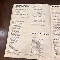 Vintage 1982 Family Sing-A-Long Songbook Piano Vocal Organ Chords Lyrics Music