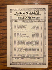 Young And Foolish Chappell&rsquo;s Vocal Library Part Songs Three Female Voices 1955