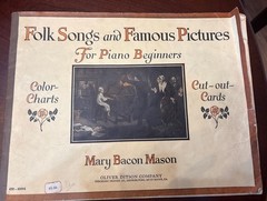 “FOLK SONGS & FAMOUS PICTURES FOR PIANO BEGINNERS » – VINTAGE 1929 MUSIC BOOK