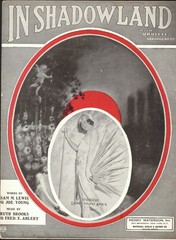 In Shadowland 1924 Female Impersonator LIONEL MIKE AMES Sheet Music!