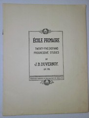 1920&rsquo;s École Primaire Duvernoy Piano Sheet Music Theodore Presser Co. Antique