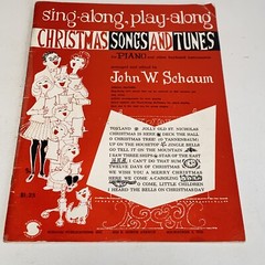 Vintage 1959 Sing Along Play Along Christmas Songs and Tunes Sheet Music Book