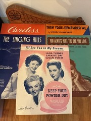 Vintage Antique Mixed Lot of 5 Sheet Music From 1930’s Various Artists Genres #C