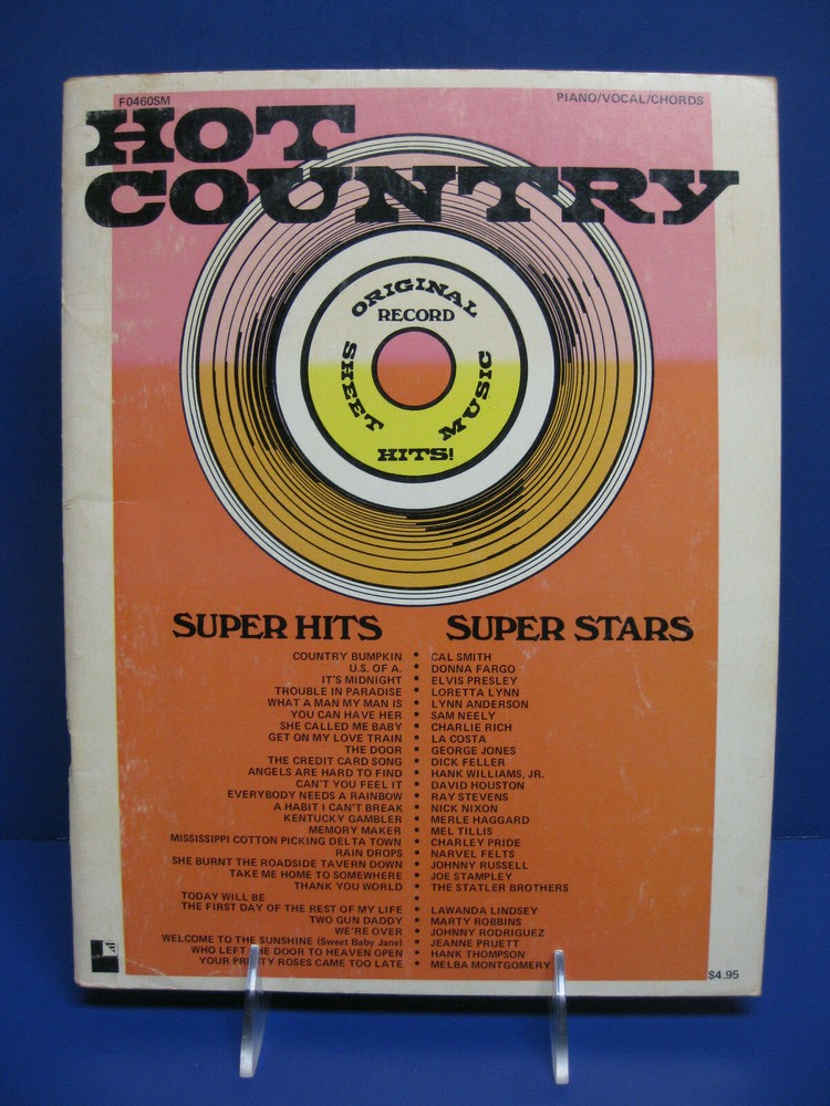 Vintage HOT COUNTRY Original Record Hits! Sheet Music Book 1974 – 80 Pages