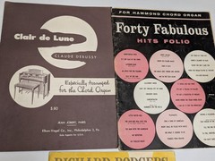x3 LOT Hammond Chord Organ Sheet Music Books Forty Fabulous Hits Folio Album