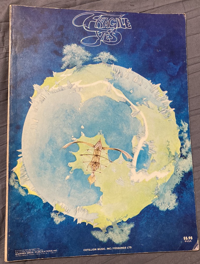 YES FRAGILE SONGBOOK PIANO VOCAL GUITAR SHEET MUSIC BOOK 70’s Band Warner Pub
