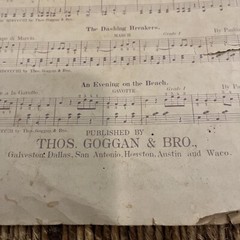 Original 1904 Der Garten Verein March And Two-Step Sheet Music Galveston