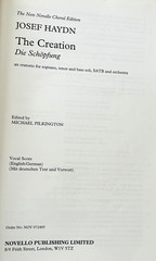 Haydn The Creation Vocal Score Music Book English & German Novello