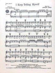 I Keep Telling Myself Sheet Music Buttrio Square 1952 Musical Flop Arthur Jones