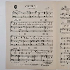 Vtg Sheet Music Vieni Su Ted Steele 1940s Piano Vocal Guitar Organ Accordion