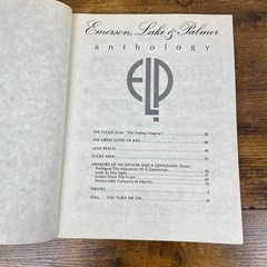 Emerson Lake and Palmer Anthology 1981 Sheet Music Piano Vocal Guitar Songbook