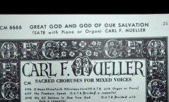 Choral Sheet Music « Great God and God Of Our Salvation » SATB Carl F. Mueller