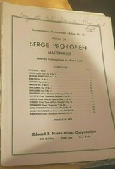 Serge Prokofieff Masterpieces Album No. 10 Piano Solo (Sheet Music, VG, 1941)