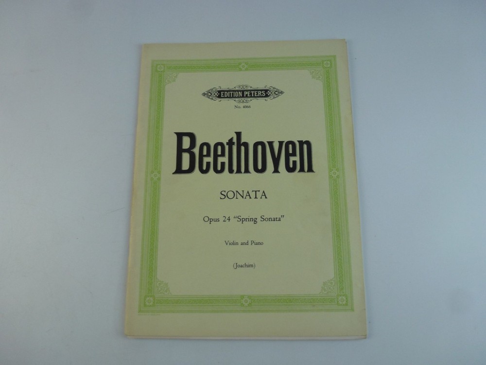 Edition Peters Sheet Music Beethoven Sonata Opus 24 Spring Sonata Violin Piano