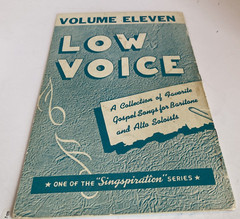 Vintage 1962 Singspiration Vol. 11 Low Voice Gospel Hymns Music Book Religious