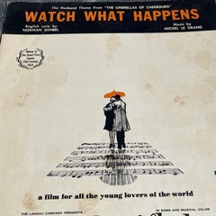 WATCH WHAT HAPPENS from UMBRELLAS OF CHERBOURG sheet music Michel Le Grand 1965