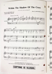Within the Shadow of the Cross Besig Price Sheet Music SATB Choir Accomp 1986