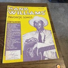 Hank Williams Favorite Songs Acuff- Rose Songbook 1981 PVC w/ Photos
