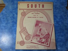 VINTAGE SOUTH SHEET MUSIC Ray Charles PB 1941 Music by Benny Moten & T. Hayes VG