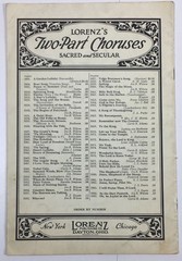 Lorenz&rsquo;s Two Part Choruses Roses From the South Sheet Music 1939 Johann Strauss